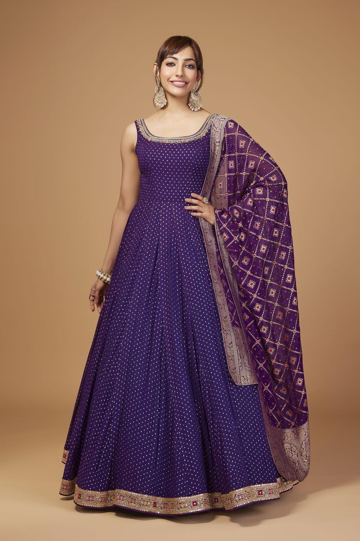 Green Velvet Anarkali