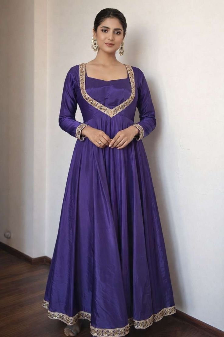 Maroon Velvet Anarkali